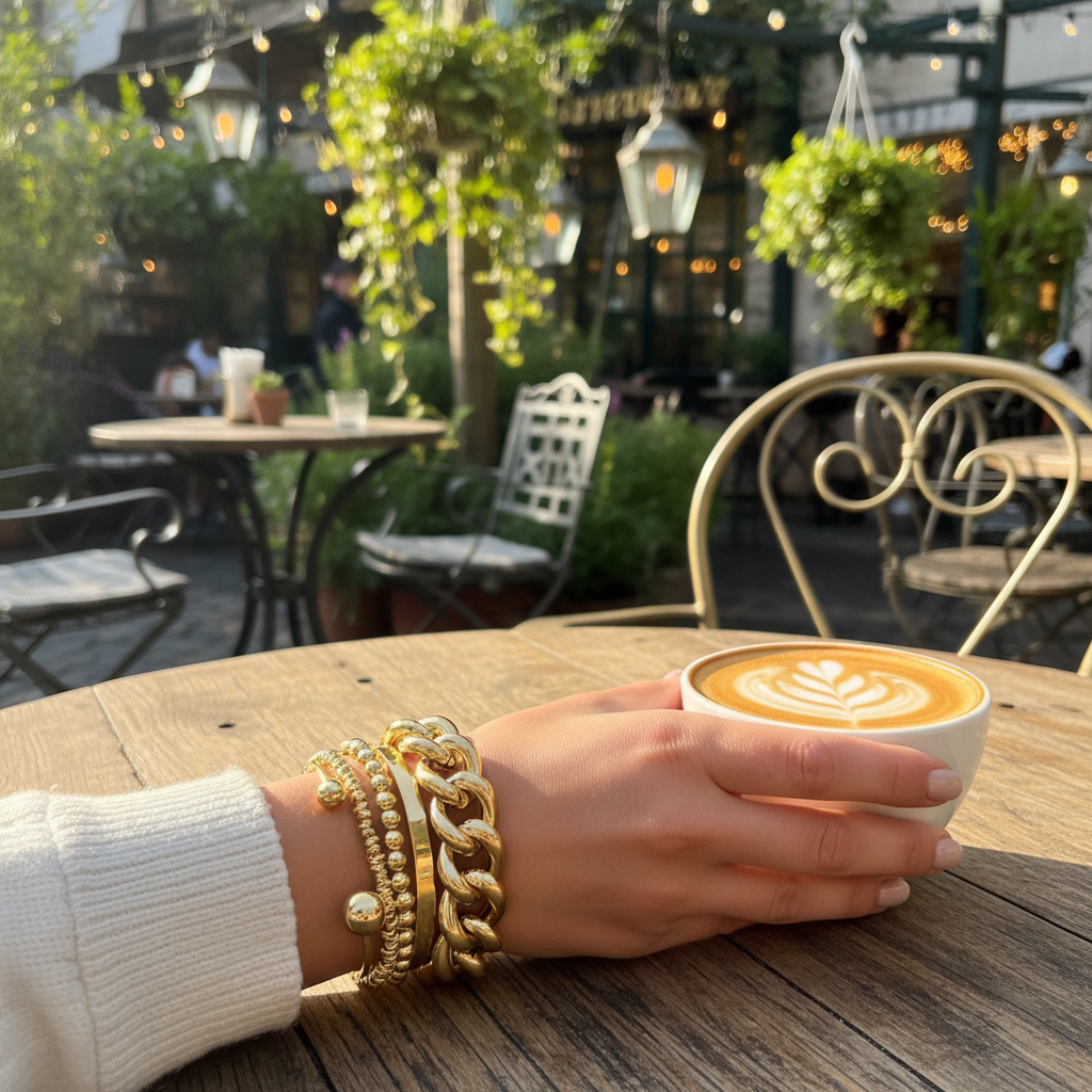 5pc Chunky Stackable Bracelet Set