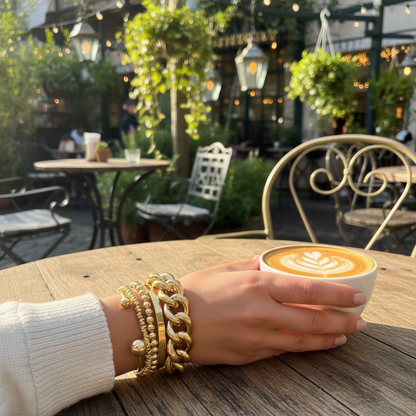 5pc Chunky Stackable Bracelet Set